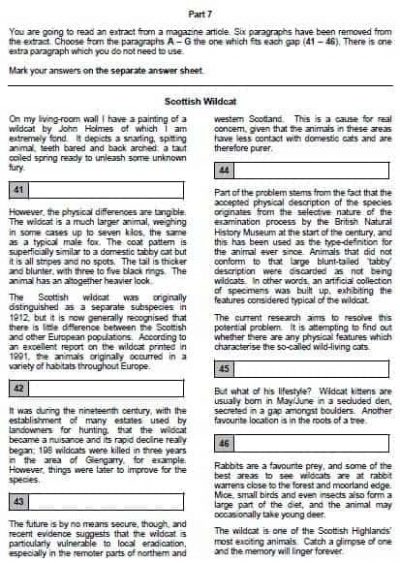 Cambridge C1 Advanced (CAE): Reading and Use of English Part 7 ...