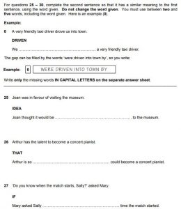 Cambridge B2 First (FCE): Reading & Use of English Part 4 - Teacher Phill