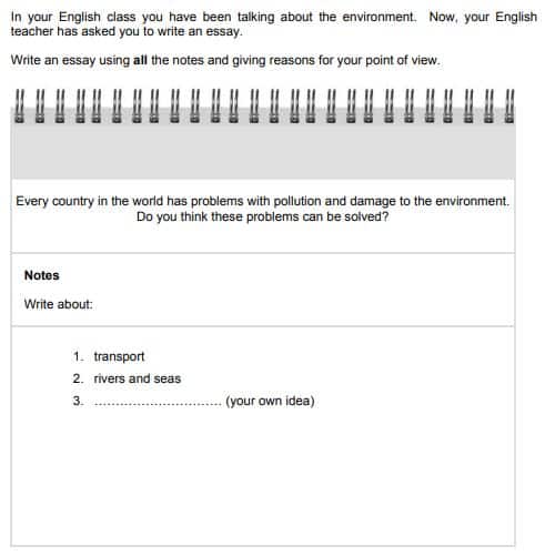 Example of an FCE writing task