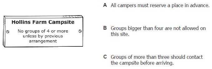 Example of PET Reading Part 1